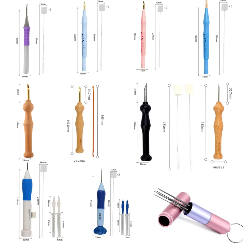 Description Picture 3 of itemPunch Needle Kit Wooden Embroidery Pen Punch Needle Sets for DIY Craft Stitching Applique Embellishment Rug Making Kit DIY Kits