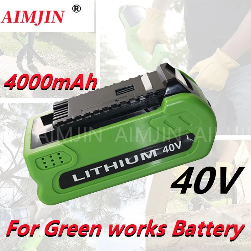 

Replacement 40V 4000mAh Li-ion Rechargeable Battery For GreEnworks 29462 29472 29282G-Max Gmax LawnmoWer Power Tools