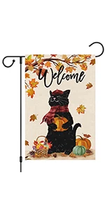 welcome fall garden flag