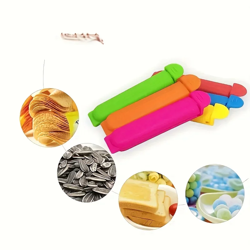 12PCS Portable Kitchen Storage Food Snack Seal Sealing Bag Clips Sealer Clamp Plastic Tool Kitchen Accessories Food Bag Clips