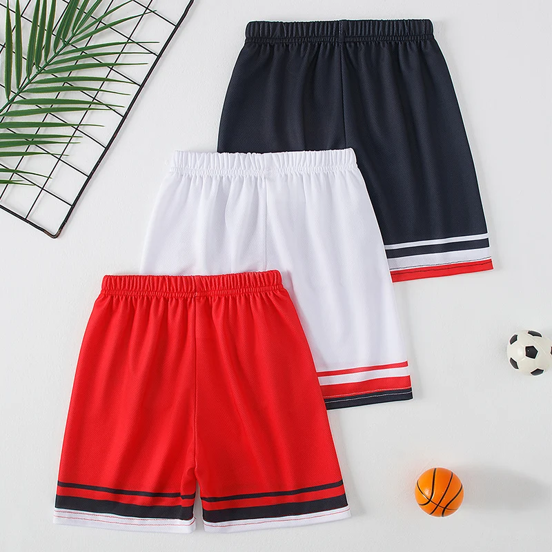 1/3 Pcs Children's Quick-drying Exercise 5 Pants Boys Basketball Football Running Comprehensive Training Handsome Casual Shorts 3