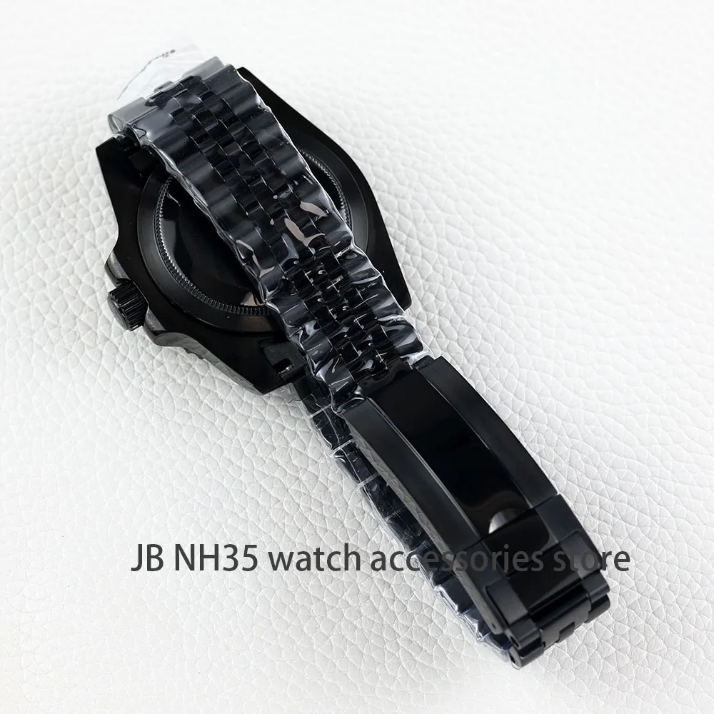 Luxury Black Stainless Steel Men's Watch Case with Sapphire Crystal - Yacht-Master Design, 40mm, Waterproof