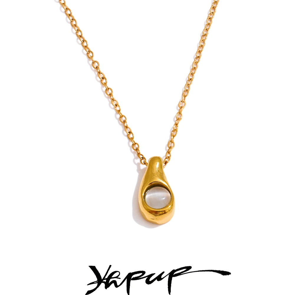 Yhpup Pendant Necklace Stainless Steel Waterproof
