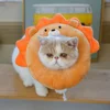 Pet Cat E-Collar Recovery Cone Protection Collar Adjustable Cotton Blends Neck Recover Collar Printed Elizabeth Circle for Cat 6