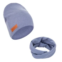 Faux Cashmere Kid Hat with Scarf Set Fashionable Child Cap with Scarf Warm & Stylish Kids Winter Essential set 1