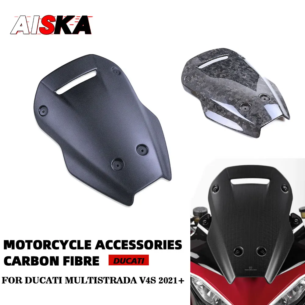 

For Ducati Multistrada V4 V4S 2021 2022 100% 3K Carbon Fiber Wind Deflectors Headstock Front Fairing Kit Motorcycle Accessories