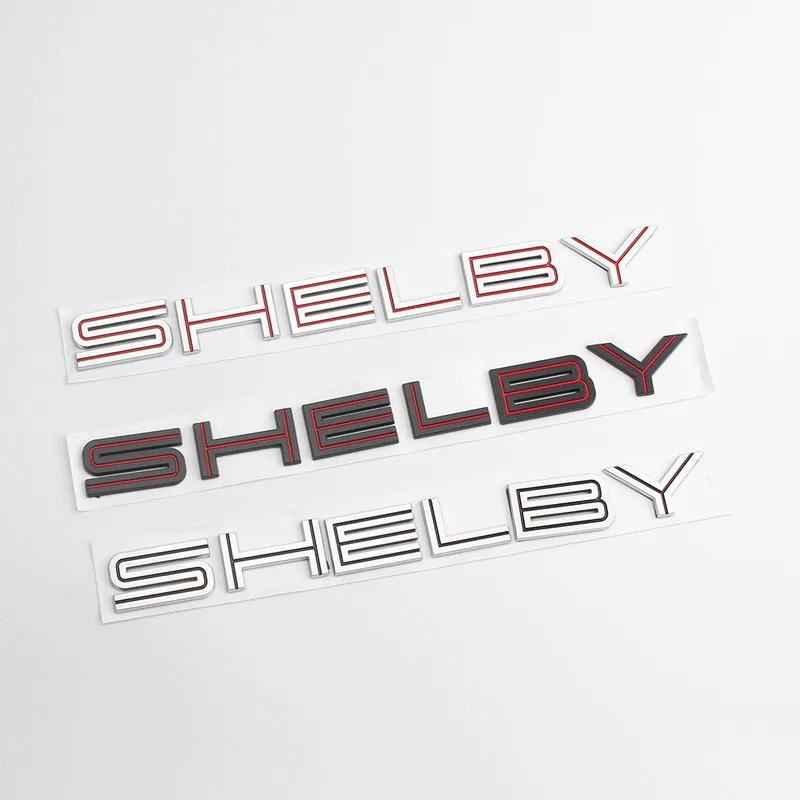 3D Abs Rosso Nero Cromato Logo Shelby Emblem Car Badge Haed Decal Per Ford Mustang Shelby Stikcer Accessori