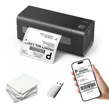 Bluetooth Thermal Label Printer Small Wireless Shipping Label Printer 4X6 inch Portable Maker Compatible with Various systems 1