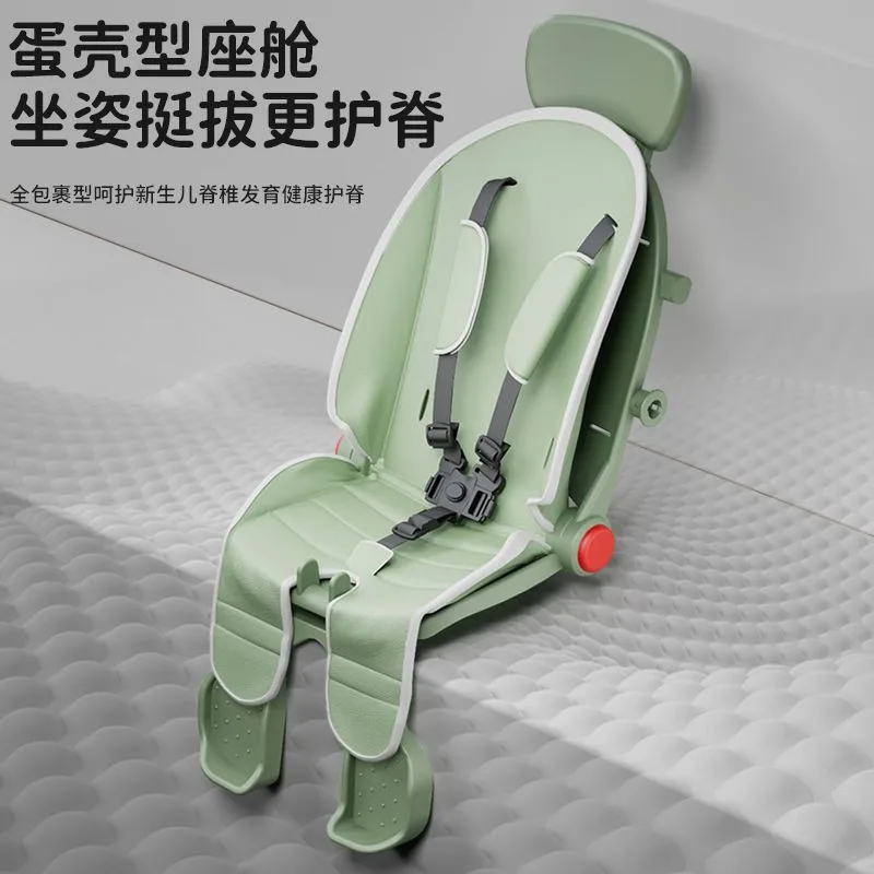 Handcart, portable baby stroller, foldable, sitting and lying, two-way four-wheeled, high-level landscape baby sliding artifact