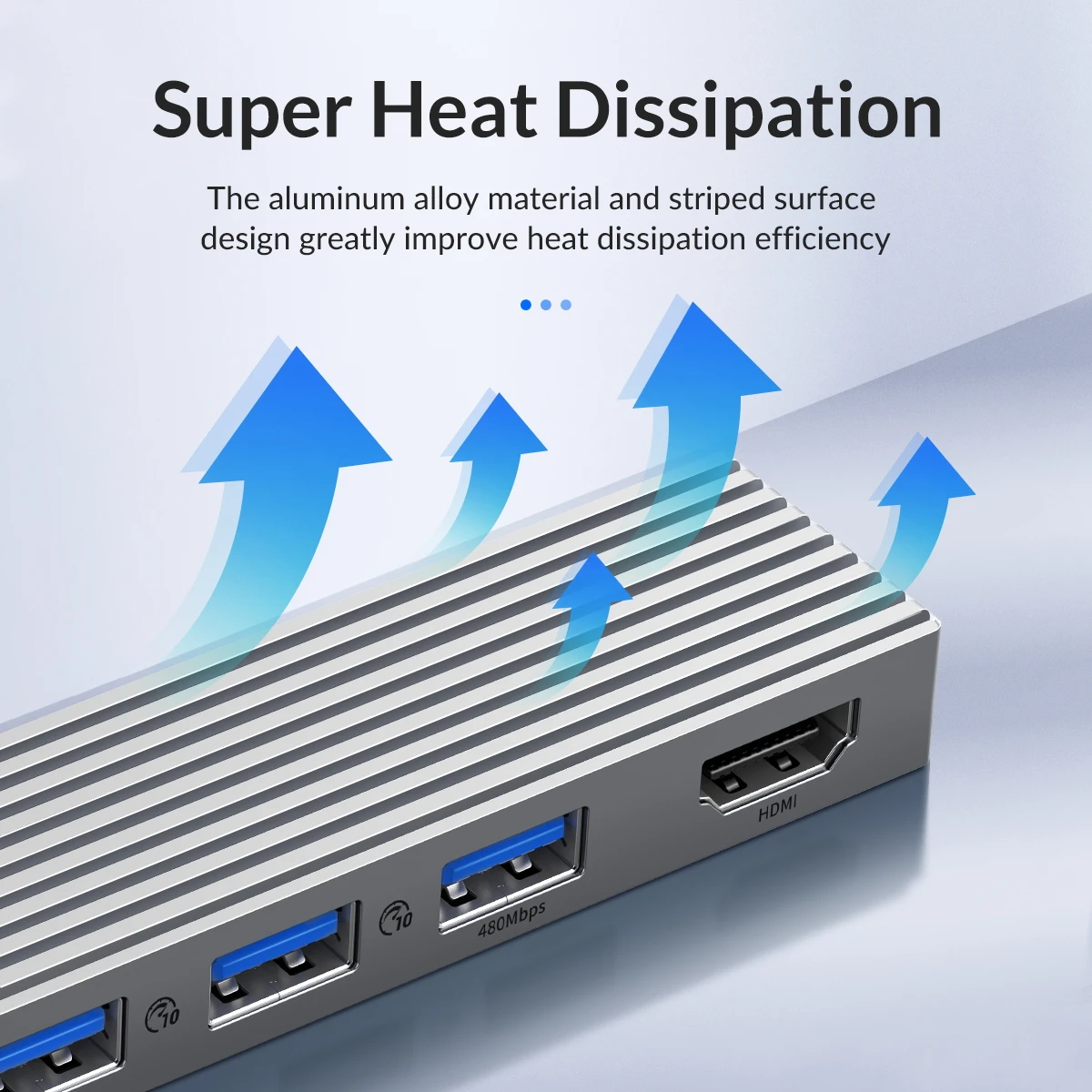 Orico 10gbps 4k60hz Usb Hub tipo c Docking Station Hdmi-divisor Compatível pd 100w Adaptador para Macbook Pro Acessórios para Portáteis - Imagem 3