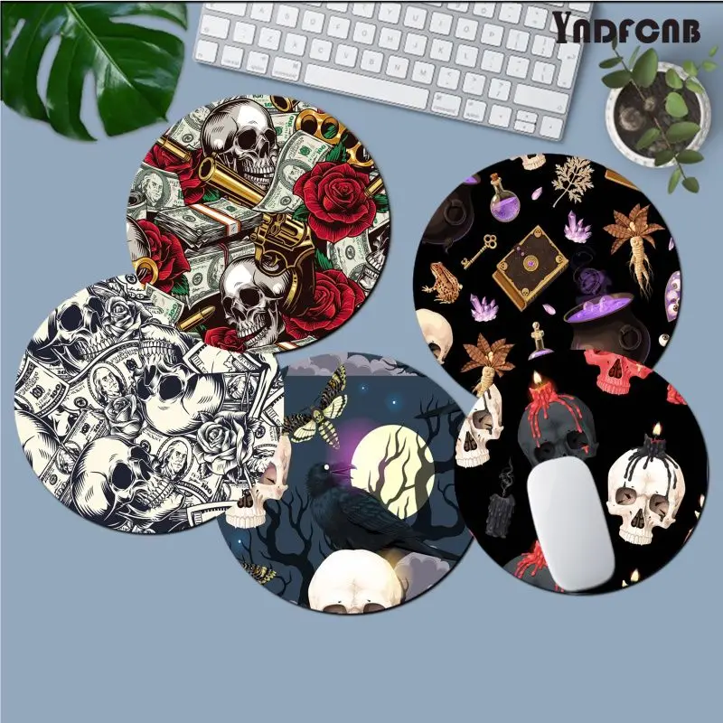 

Horror Skull DIY Round Big Promotion Table Mat Student Mousepad Computer Keyboard Pad Games Pad Office Desk Accessories
