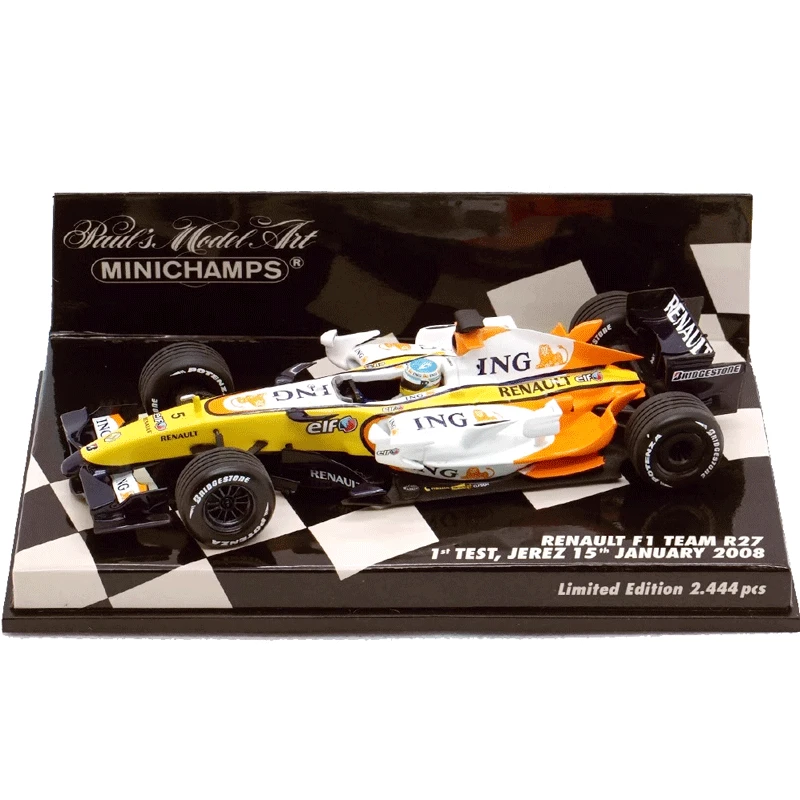

Модель масштаба 1/43 R27 Alonso test fare Scelaco 2007 F1 коллекционные модели из литого под давлением, Детский Рождественский подарок.