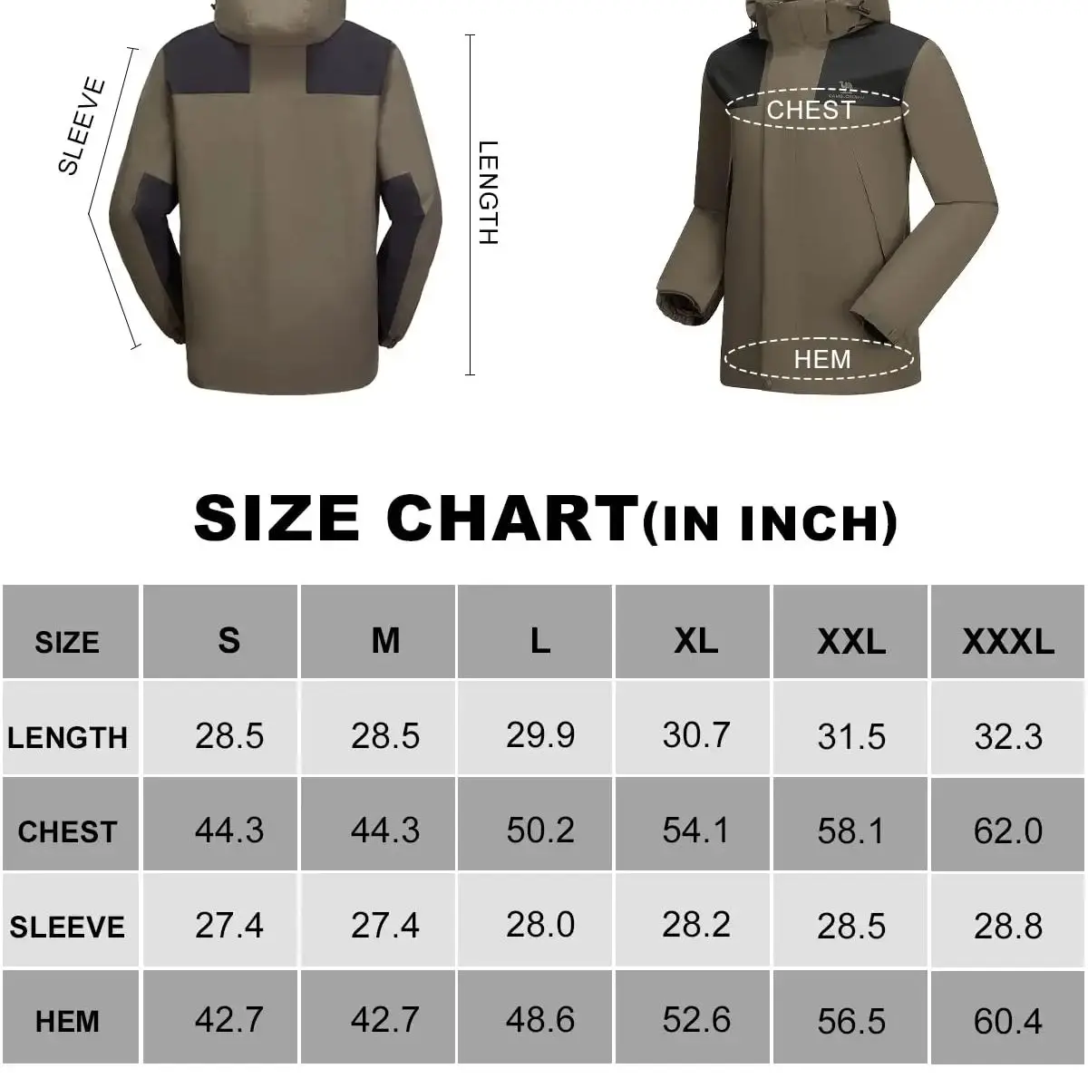GOLDEN CAMEL Men's Rain Jackets Waterproof with Hood Lightweight Softshell Single Jackets Zip Up Windbreaker Jacket for Hiking hiking jackets,waterproof hiking jackets,waterproof jacket,waterproof coats,softshell jackets