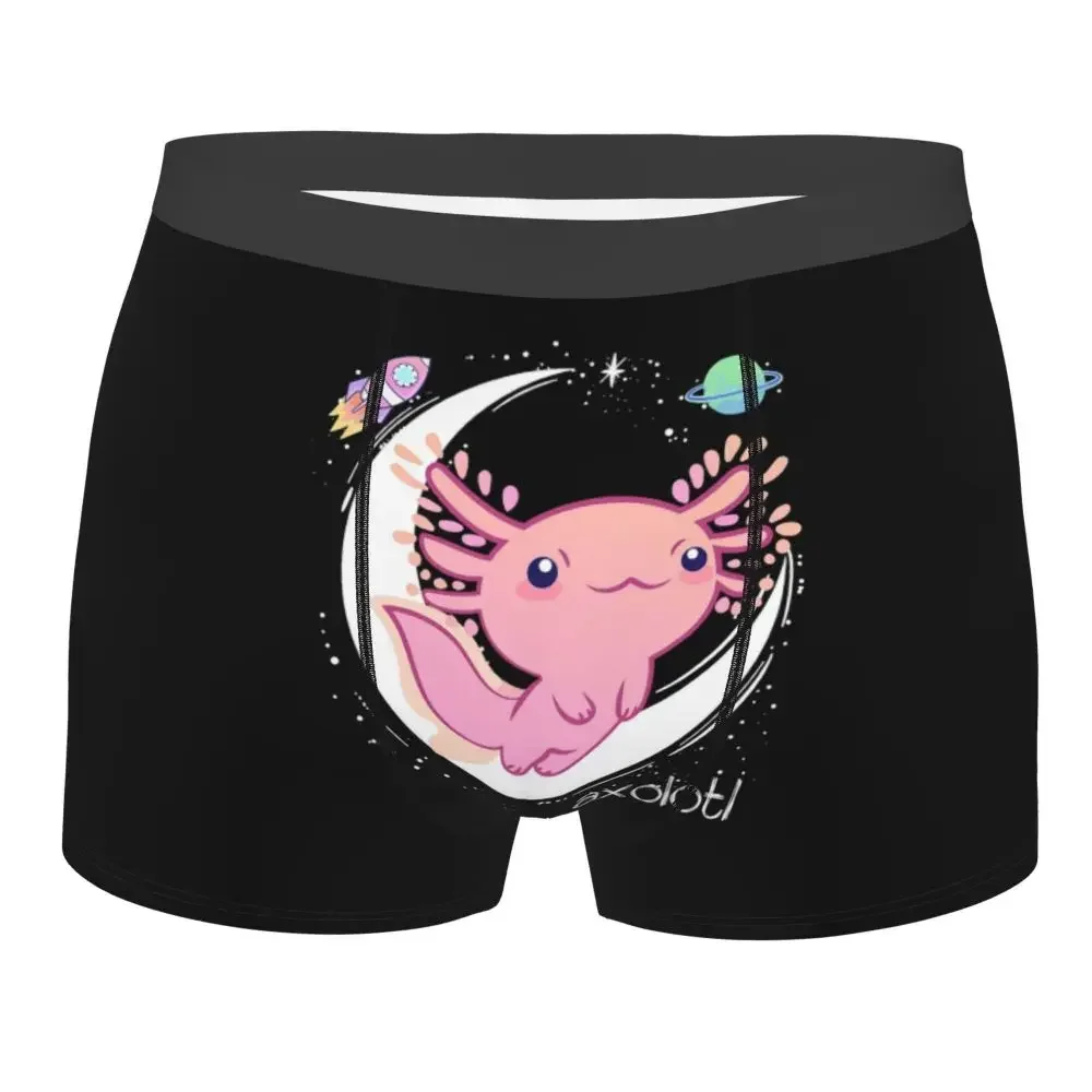 

Men's Space Axolotl Kawaii Boxer Shorts Panties Soft Underwear Fish Animal Homme Sexy Underpants