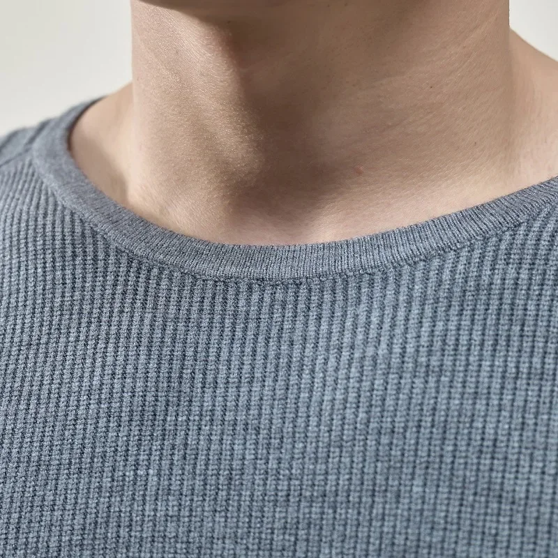 Autumn Winter Slim Fit Sweater Men Casual O Neck Collar Knitted Pullovers Male Solid Sweaters Man