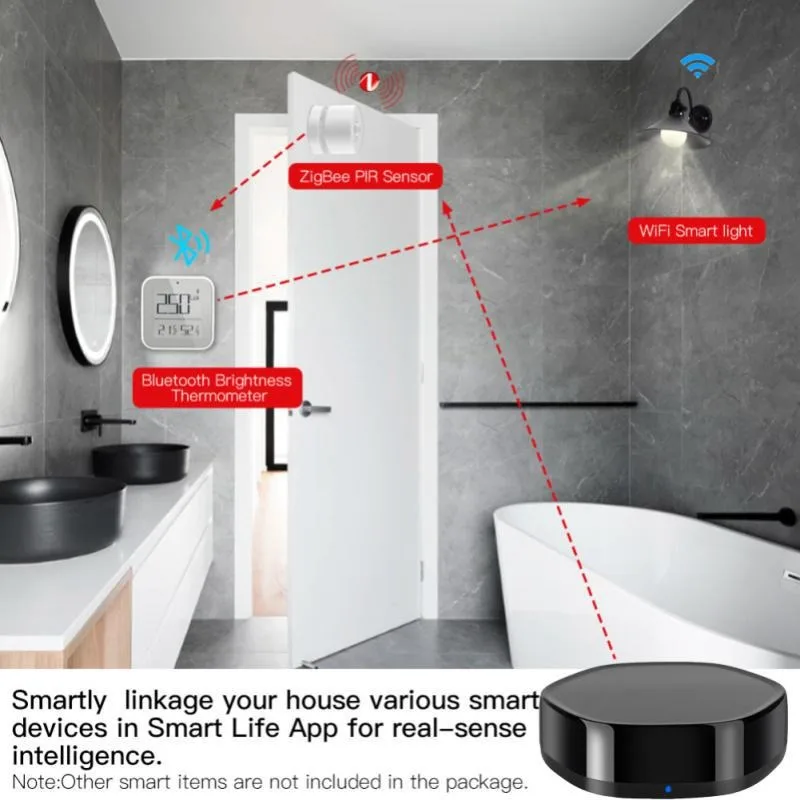 Tuya Zigbee Bluetooth Wifi Multi Mode Smart Gateway And Infrared Universal Remote Controller Support Alexa Google zigbee gateway wireless remote control switch smart gateway smart infrared remote