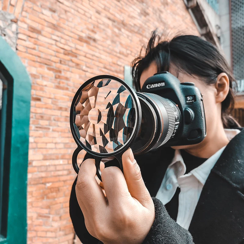 Triangular Prism Photography 80mm Half-Moon Prism Filter