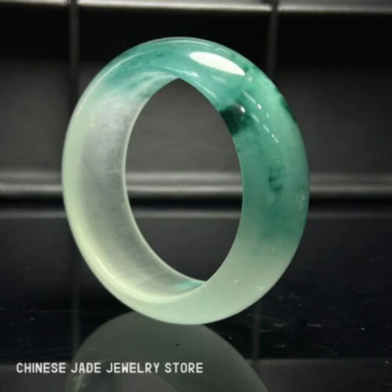 

Certified Natural high ice Burmese Green Jade jadeite tire Bracelets bangle 60MM