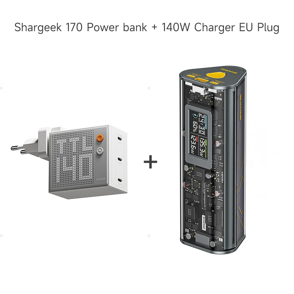 SHARGEEK 170 Power Bank 170W PD3.1 Laptop Portable Charger