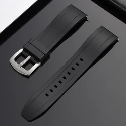 Enhanced Silicone Sport Waterproof Wristband with Quick Release Mechanism - 22mm (Black)