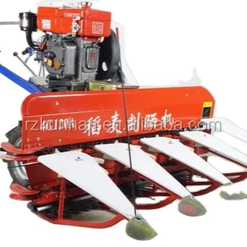 

china good quality Hote Selling mini type rice wheat harvester reaper machine