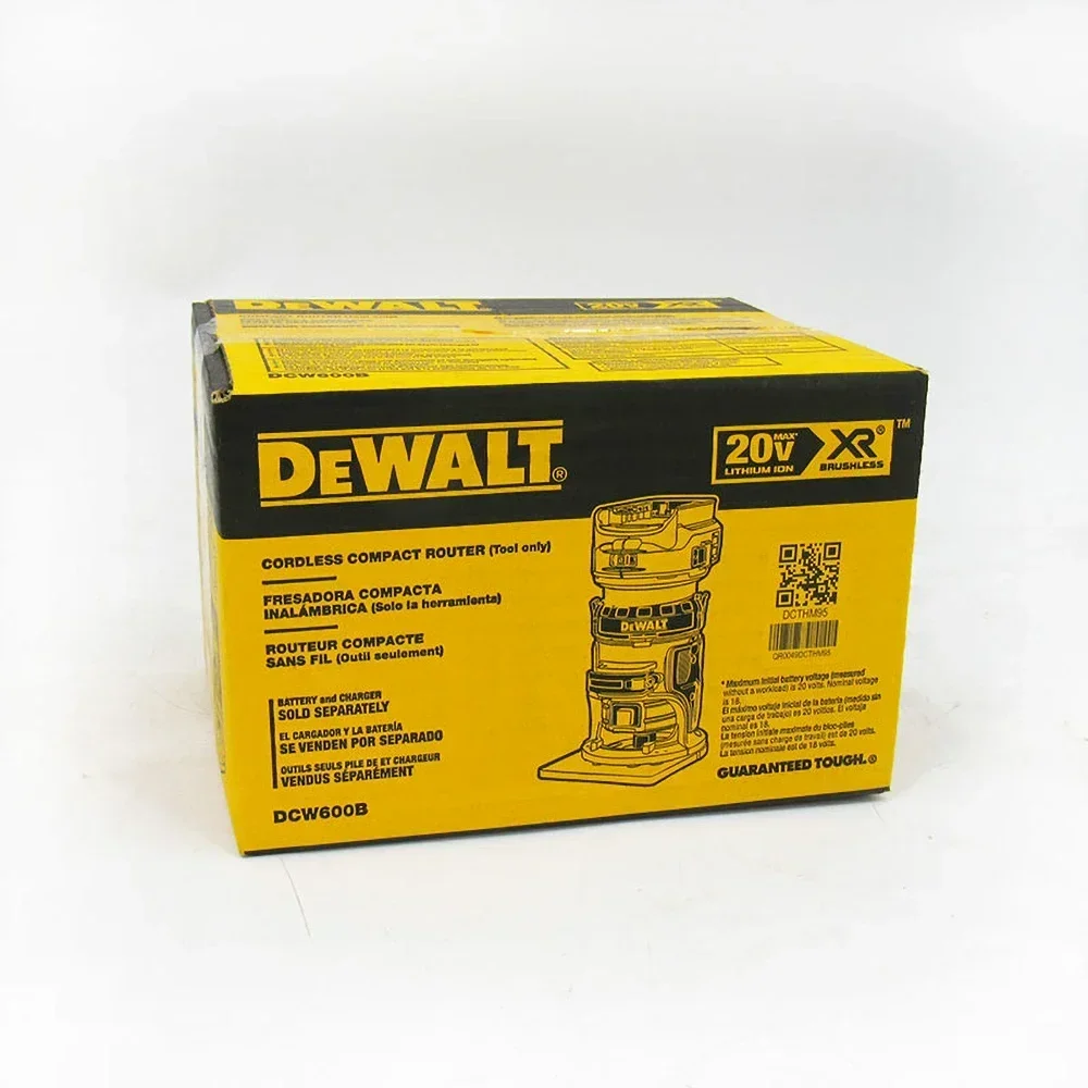DeWALT DCW600 Cordless Electric Router Brushless 20v 25500pm Chuck 6.35mm CUT DIA 36mm for Cuting Universal 18v&60v Battery