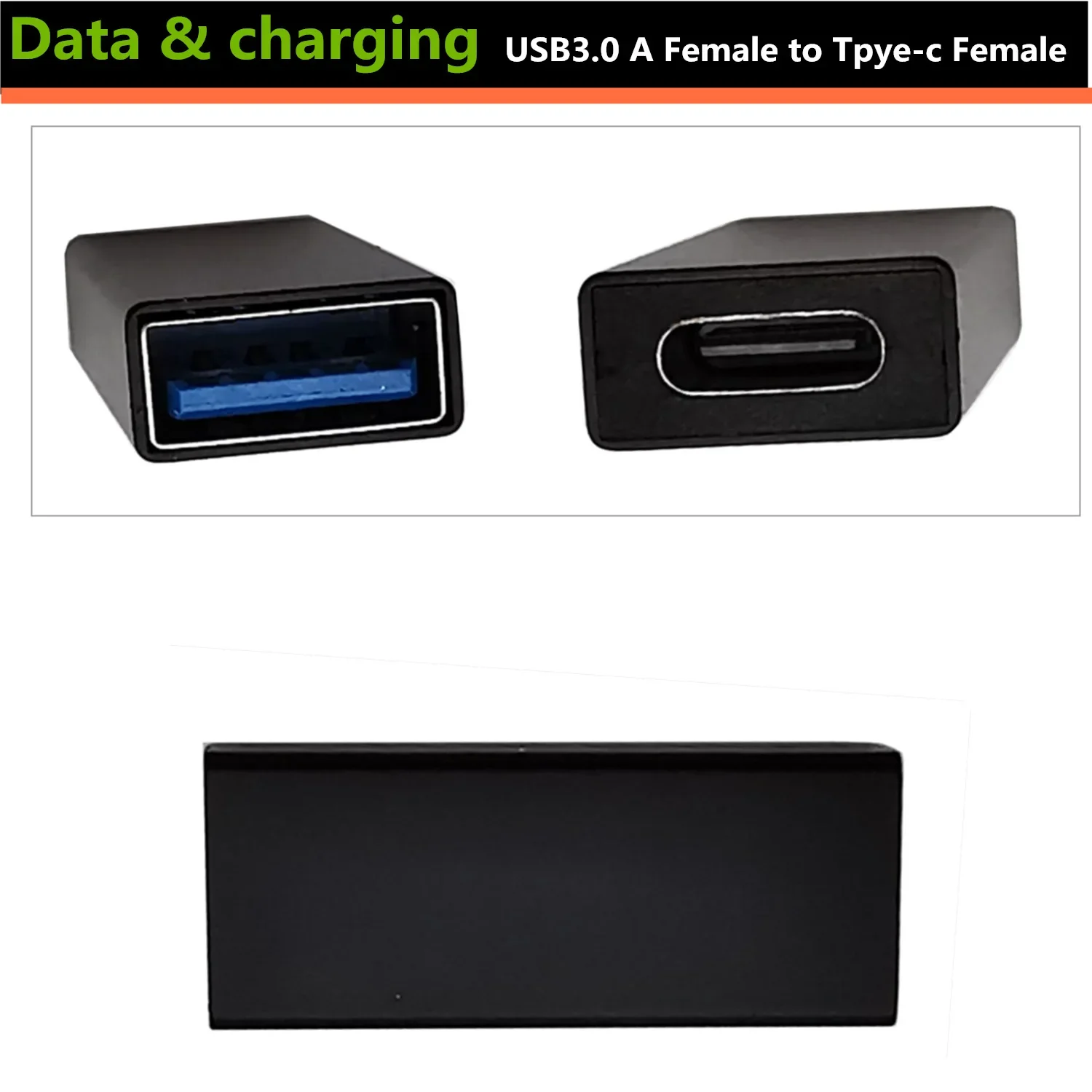 고속 USB C USB 3.1 유형 C 여성 USB 3.0 A 여성 어댑터 변환기 어댑터 5gbps Aata 전송 블랙 실버