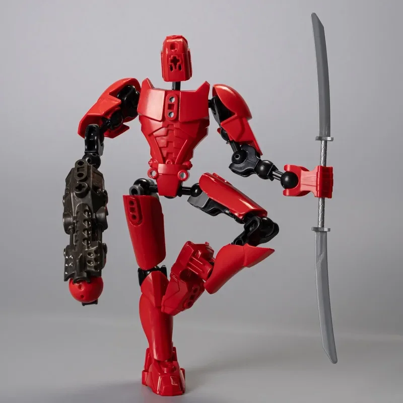 Manichino stampato in 3D Manichino 13 Building Block Warrior Series Giocattoli Action Figures Regali robot Shapeshift mobili multi-snodo - immagine 2
