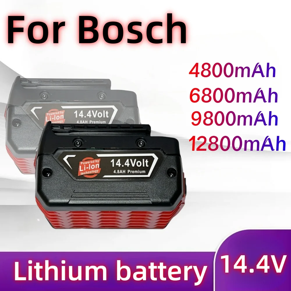 

Перезаряжаемый литий-ионный аккумулятор 14,4 В 4800/6800/9800 мА/ч для Bosch 12800 в BAT607G BAT614 BAT614G, замена электроинструмента