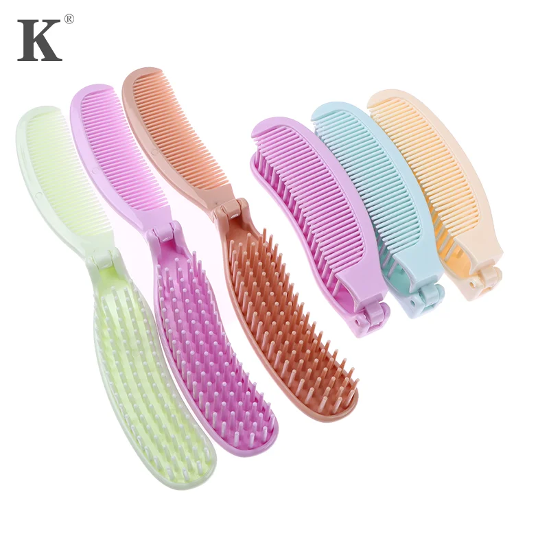 

Mini Baby Girls Hair Brush Cute Cartoon Bear Bunny Puppy Hair Comb Small Portable Fold Kids Girl Hair Brush Hair Accessories