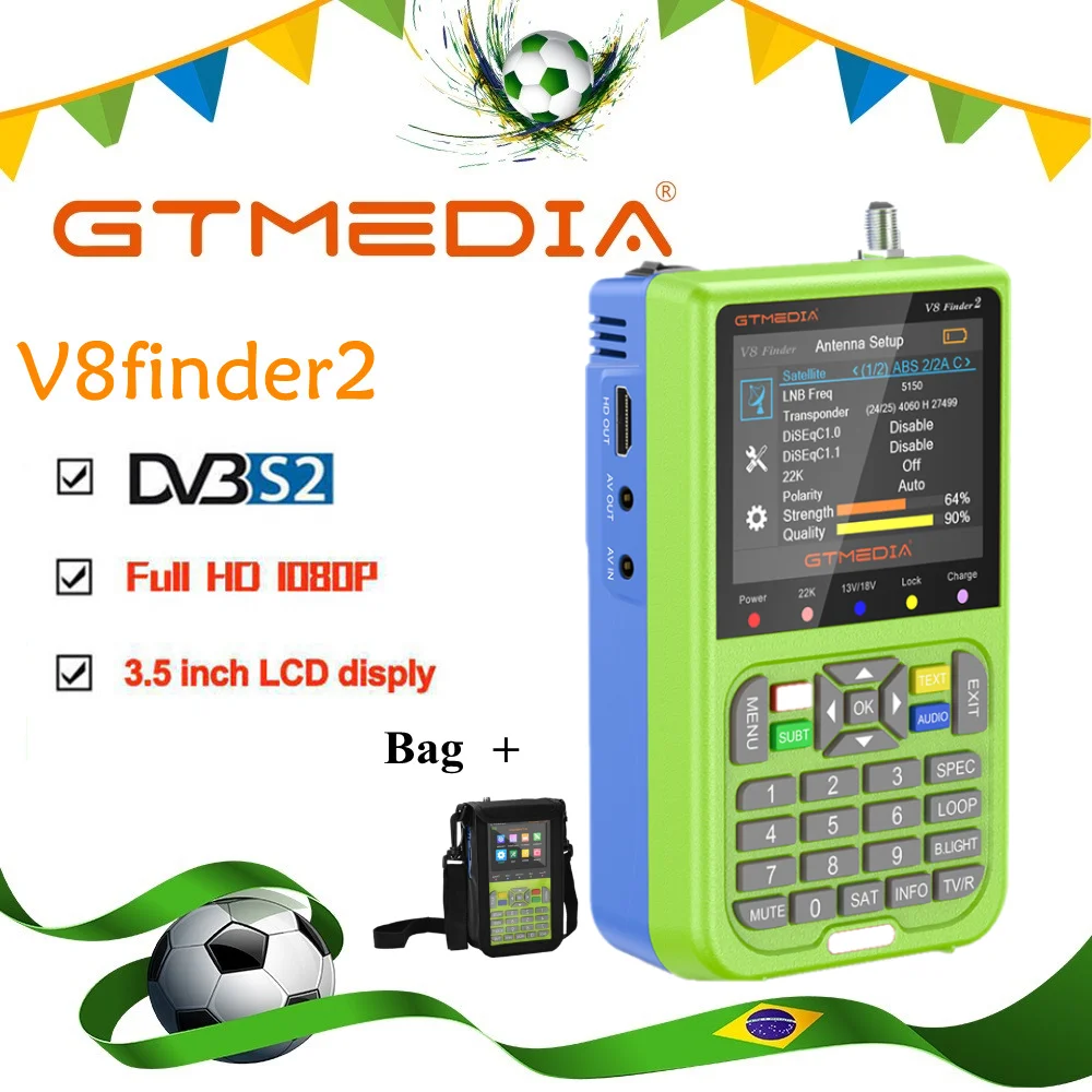 GTMEDIA V8 Finder 2 Receiver youporn Digital Satellite Signal Finder 1080P HD H.265 Finder