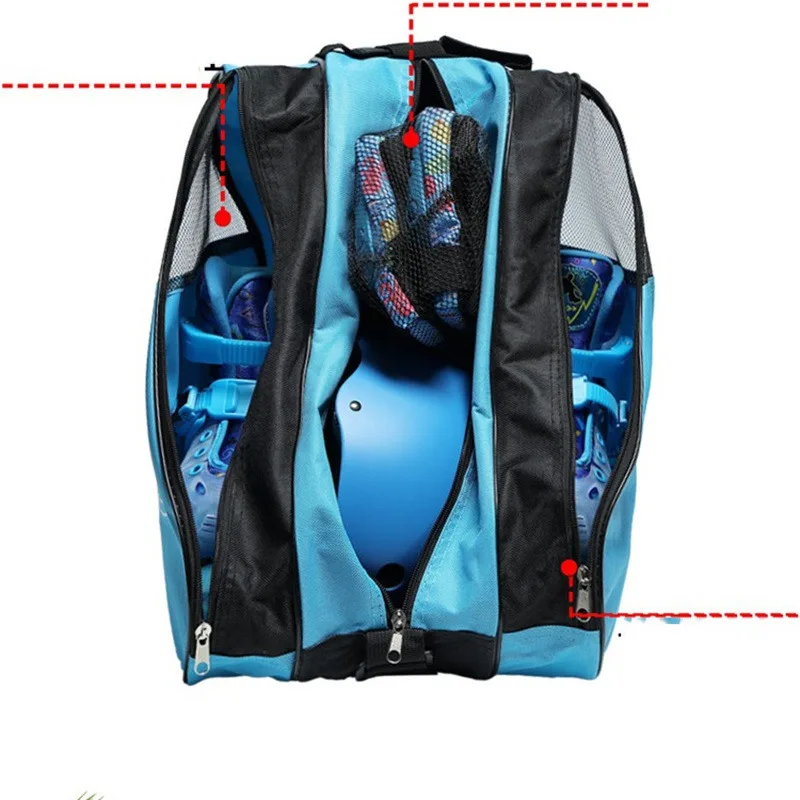 Roller Skates Bag Portable Large Capacity Breathable Kids Storage