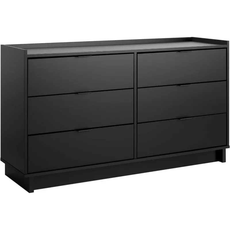 

Prepac Six Drawer Dresser, 52.5" W X 29.5" H X 16" D, Simple Black