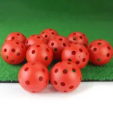 

5Pcs 90mm Golf Balls Solid Color Smooth Hollow Golf Practice Balls Multi-use Eco-friendly Airflow Hollow Golf Balls for Indoor