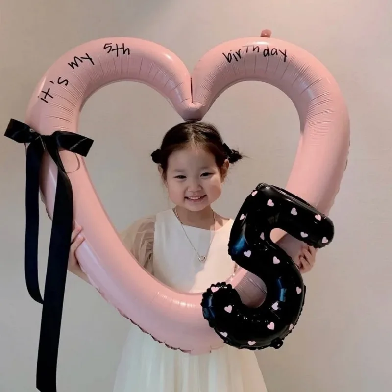 Ausgestanzte Herzballons Geburtstagsdekoration Niedliche Liebesballons Babyparty Hochzeitsgeschenke Partyballon-Ornamente