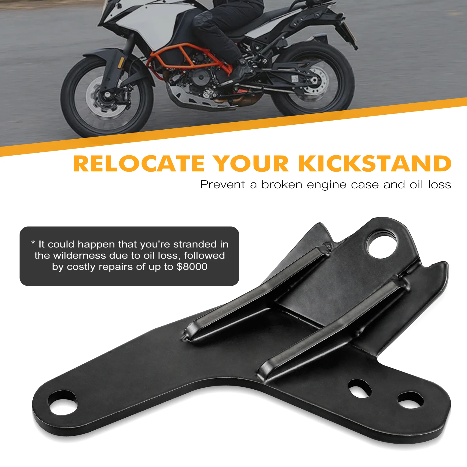 Goxmoto Motorcycle Kickstand Pad Kickstand Plate Side Stand
