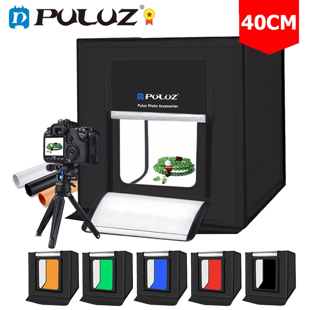 Photo Studio Light Box Folding Shooting Tent Kit 6 Color Backdrop Photography Softbox Lighting kit, photo studio box, led photo lighting, photo studio light tent