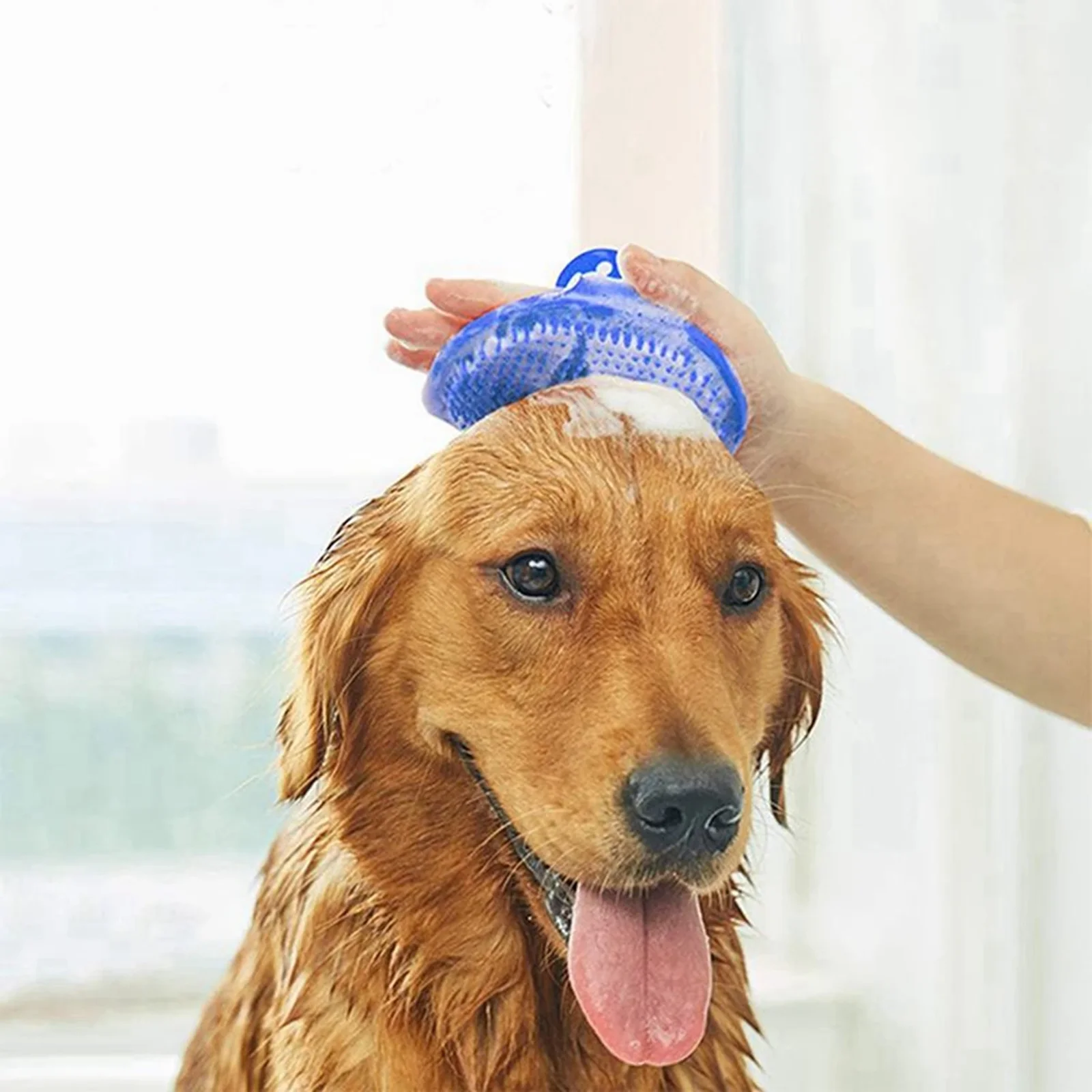 1Pc Dog Bath Brush Soft Silicone Cat Washing Glove Hair Fur Removal Comb Pet Grooming Massage Cleaning Scrubber Pet Supplies