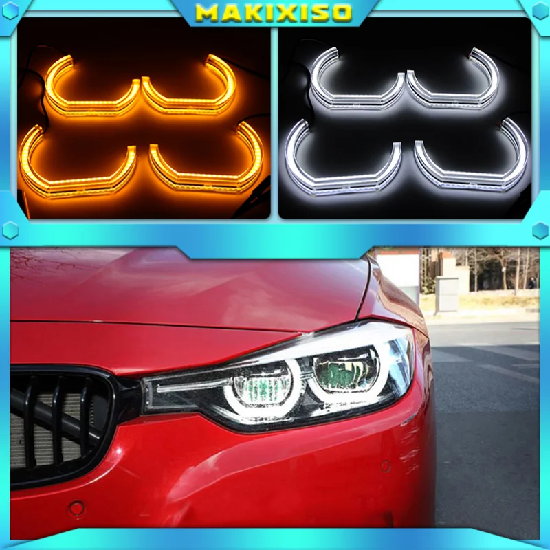 

LED Angel Eyes For BMW 3 Series E90 E92 E93 M3 2007-2013 Coupe cabrioletCar Lights Accessories Halo 3D DTM LCI Style Acrylic