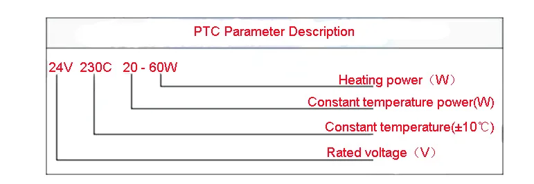 Description Picture 4 of itemSNDHEATER 2PCS Aluminum Thermostat Heater Plate 73x63x7mm 24V Air Electric Heaters Built-in PTC heating chip