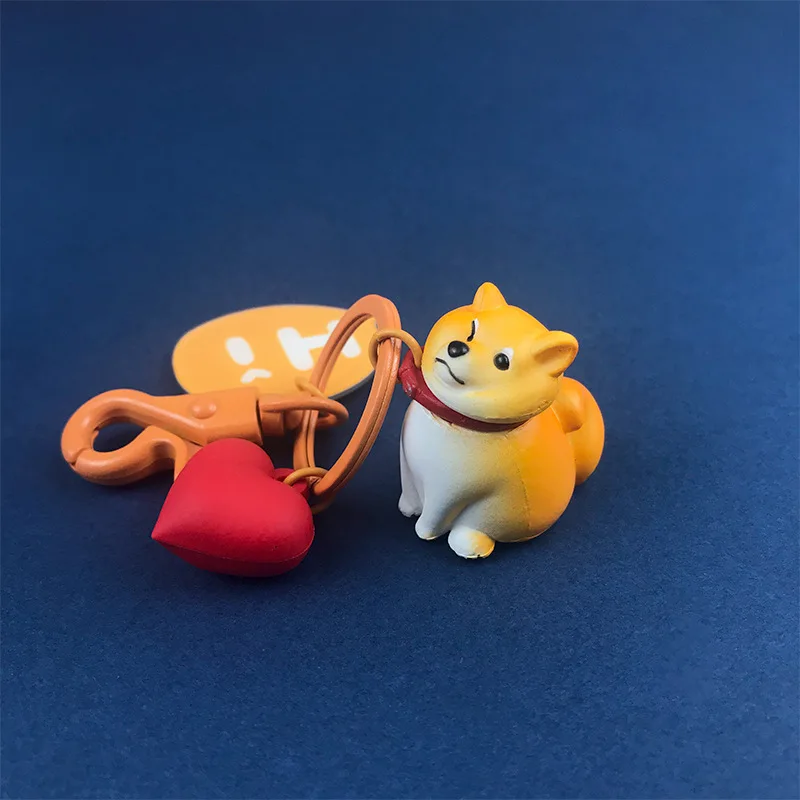 

Cute Animal Dog Keychain Pendant Phone Car Backpack Hanger Key Chain Holder Shiba Buckle Keyring Gift for Friend Family Lover