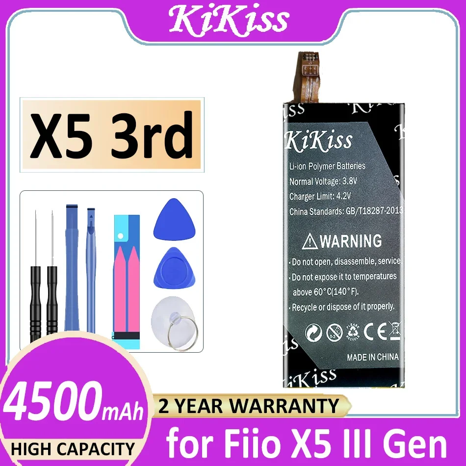 

KiKiss Battery X5 3rd (644690) 4500mAh for Fiio X5 III Gen 3 Gen3 Player Bateria