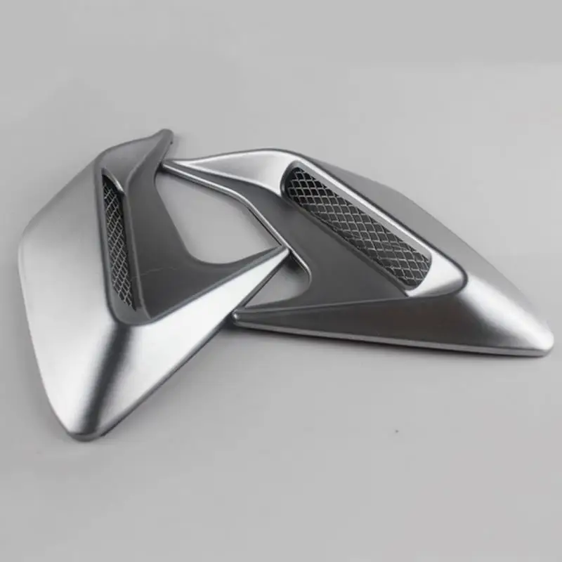 2pcs ABS Plastic Car Side Vent Air Flow Fender Intake Sticker Shark Gills Side Vent Sticker Car Simulation Vents Decorative car fender stickers car body trim accessories