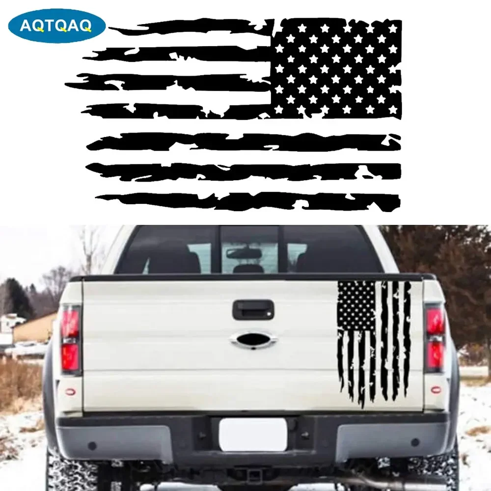

1 PCS American USA US Flag Truck Tailgate Vinyl Decal Sticker Compatible with Most Pickup Trucks U.S. Army Sticker US Navy Decal