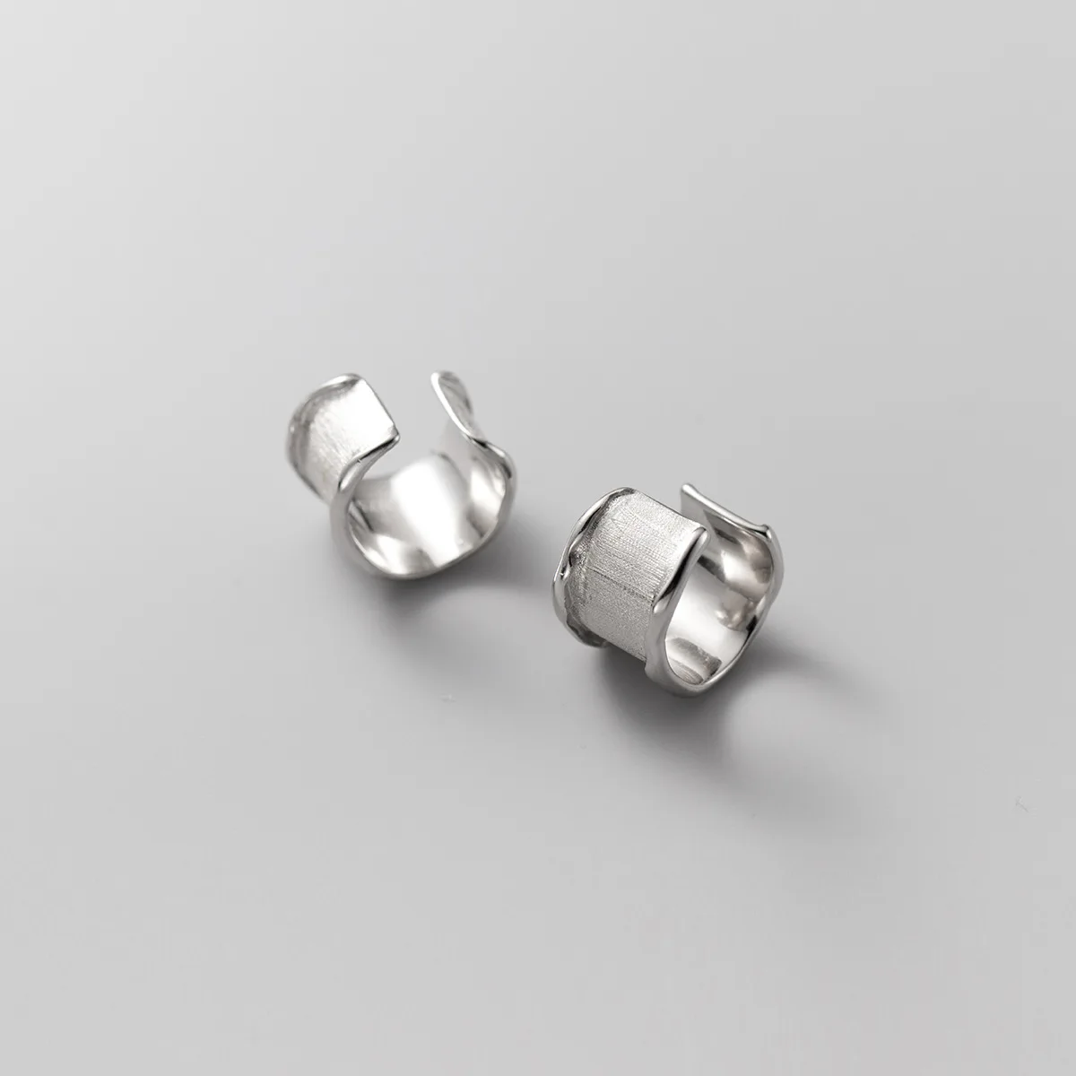 LAVIFAM 925 Sterling Silver No Piercing Ear Clip On Earrings for Women Men Ear Cuff Earcuff Punk Jewelry
