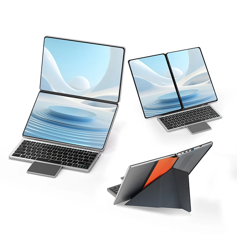 New Dual Screen Laptop Intel i3 1215U N100 Dual 10.95 Inch IPS Touch Screen Windows 11 Office Computer Tablet Notebook WiFi 6 4