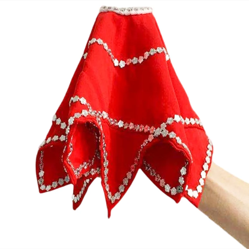 2pcs Northeast Yangko Octagonal Towel Genre of Song-and-Dance Duet Props Adults Square Folk Dance Costume Accessory Handkerchief