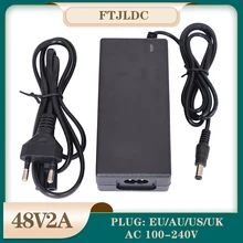 FTJLDC 48V/54.6V Charger, for 48V battery pack, 2A/2000mA charging current, DC 5.5*2.1 Plug