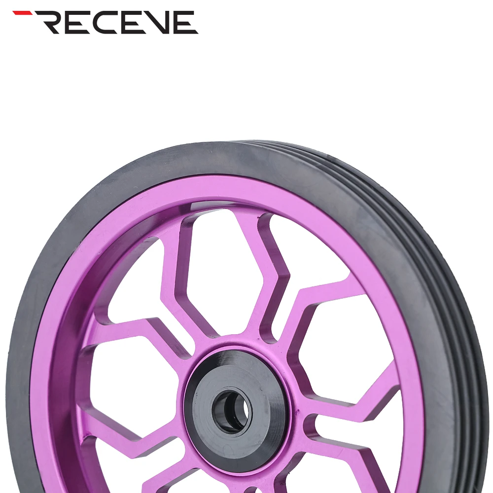 RECEVE 80MM Folding Bike Easywheel Bicycle Large Easy Wheel Aluminum Alloy Modified Sealed Bearing Pushing Wheels For Brompton