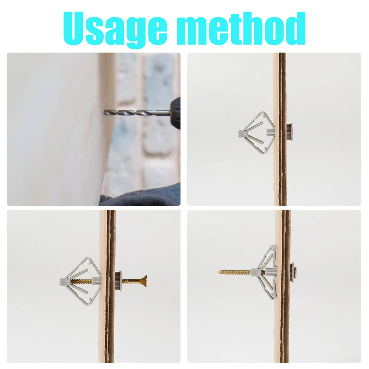 Plastic Metal Drywall Anchor Kit for Hanging Items